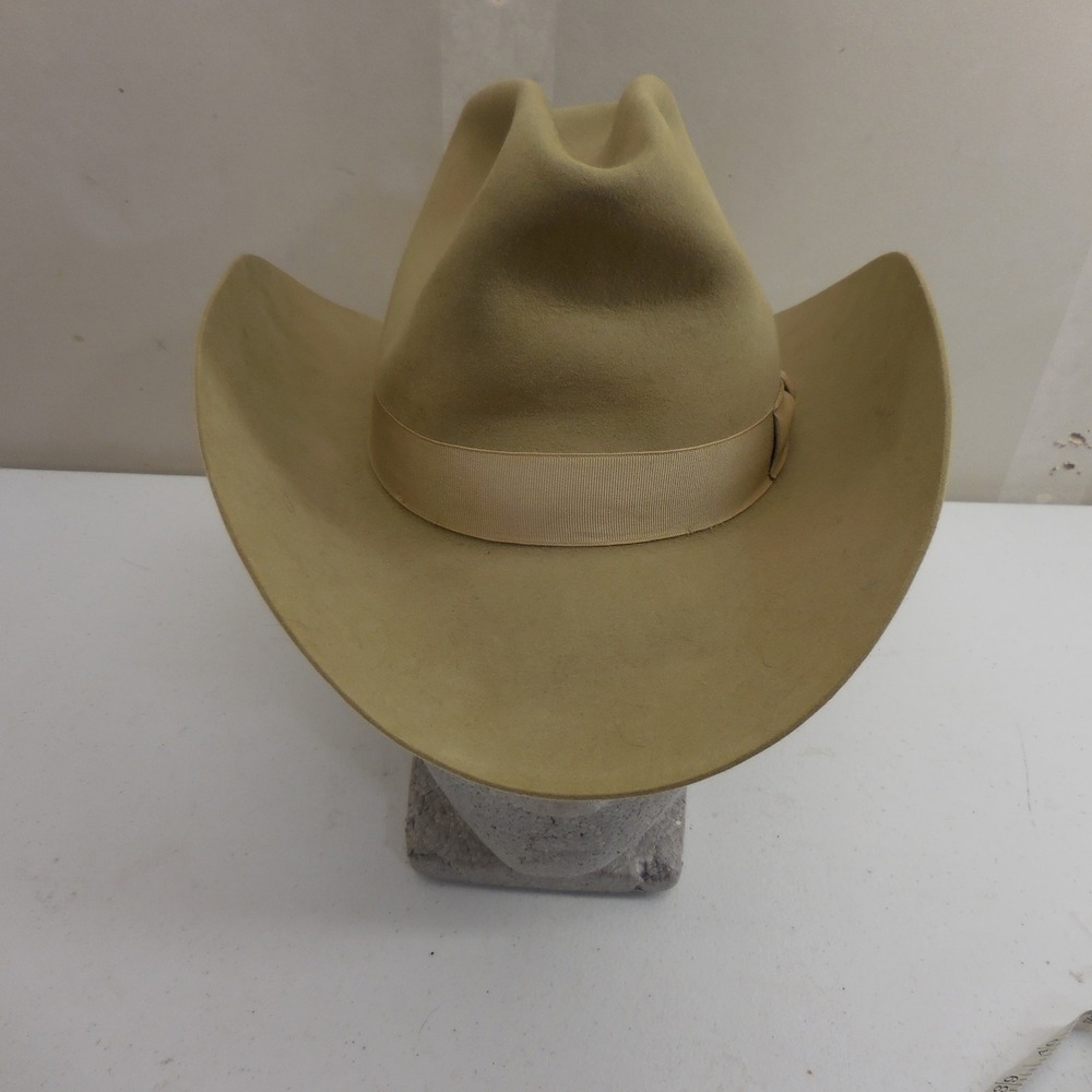 Vintage Stetson No. 1 Quality Tan Felt Cowboy Hat Size 6 5/8 Western